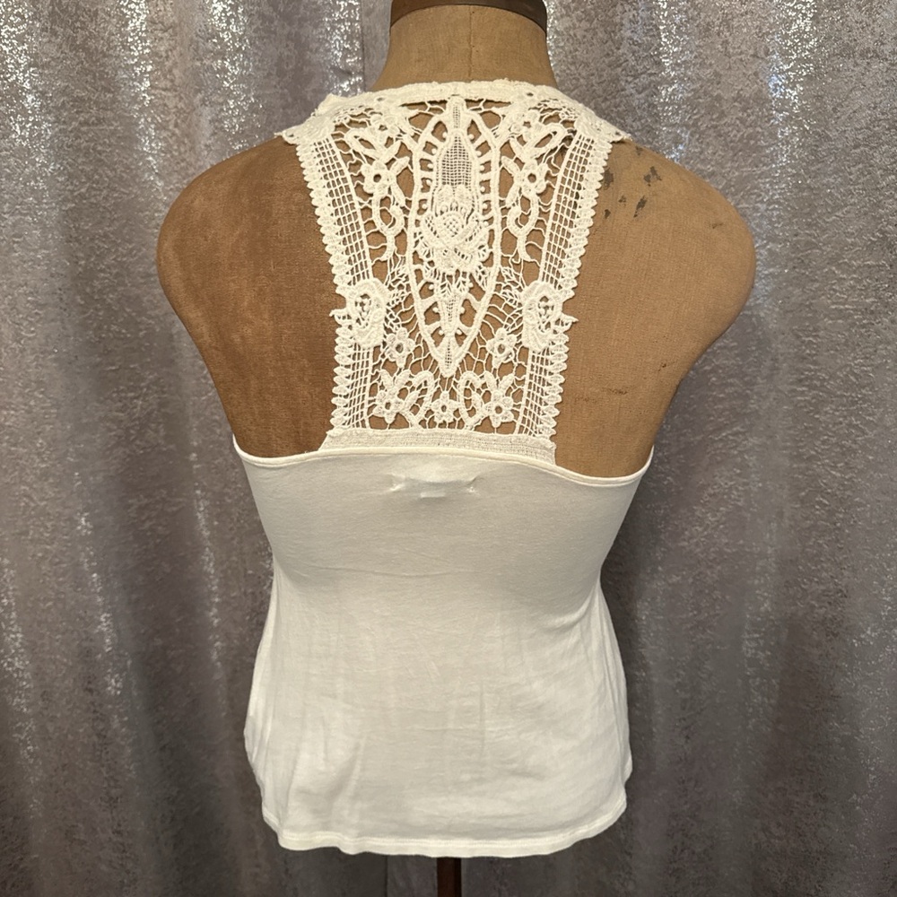 Banana Republic beige Lace Back Tank Top